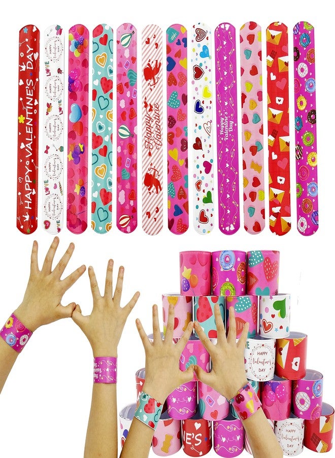 DimiGlobal Valentine Slap Bracelets for Kids Valentines Day Slap Bracelets Bulk for Boys and Girls Holiday Slap Bracelet Party Favors Supplies Classroom Prizes Exchanging Gifts (24) - Image 3